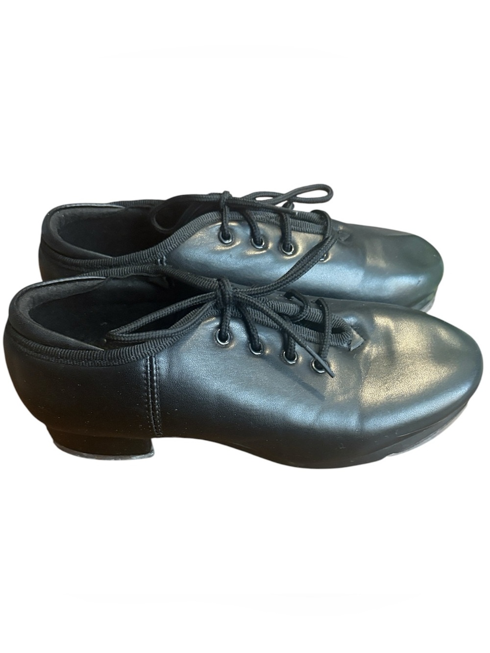 Sogebo Size 4 Black Lace Up Tap Shoes
